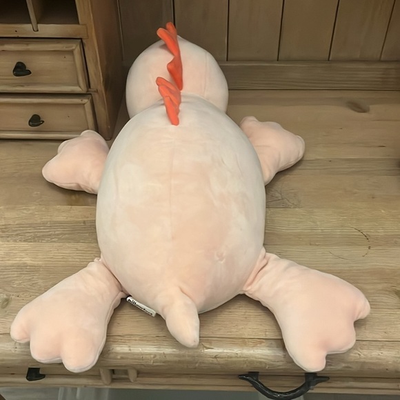 Pillowfort Dinosaur Weighted Plush Throw Pillow Pink Sensory - Picture 8 of 10